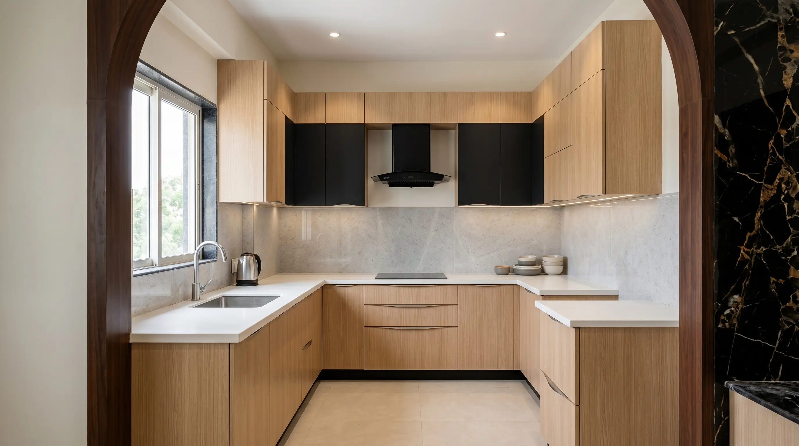 Premium finish modular kitchen by Kitzine